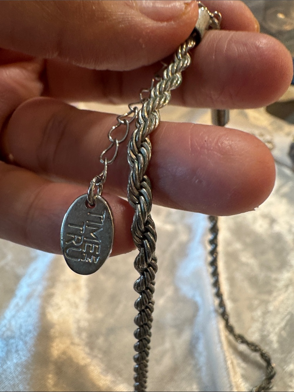 Silver-Tone Braided Chain Necklace